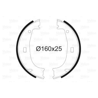 Jeu de mâchoires de frein, frein de stationnement VALEO OEM 34411160924