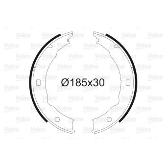 Jeu de mâchoires de frein, frein de stationnement VALEO OEM 4241J2