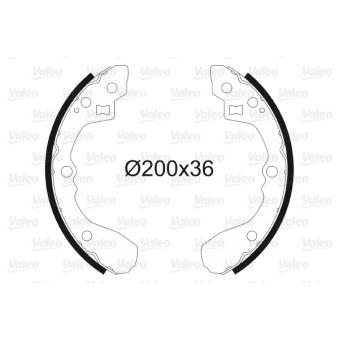 Jeu de mâchoires de frein VALEO OEM 0K23N2638Z