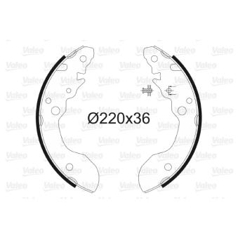 Jeu de mâchoires de frein VALEO OEM 5320060880