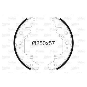 Jeu de mâchoires de frein VALEO OEM K0BJ12638Z