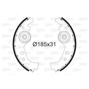 Jeu de mâchoires de frein VALEO OEM 5881040 Jeu de mâchoires de frein VALEO OEM 5881040