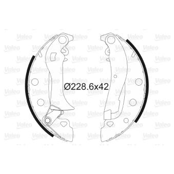 Jeu de mâchoires de frein VALEO OEM 423807