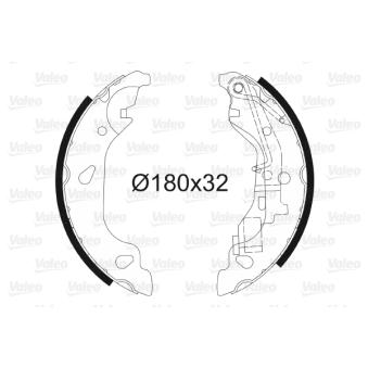 Jeu de mâchoires de frein VALEO OEM 77362296