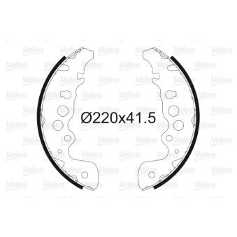 Jeu de mâchoires de frein VALEO OEM 5320065D01