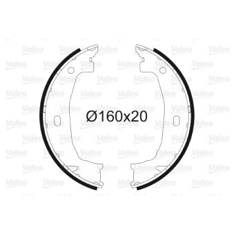 Jeu de mâchoires de frein, frein de stationnement VALEO OEM 6761290