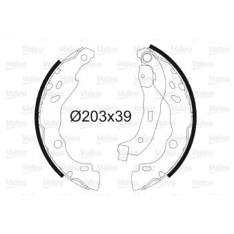 Jeu de mâchoires de frein VALEO OEM 7701206429 Jeu de mâchoires de frein VALEO OEM 7701206429