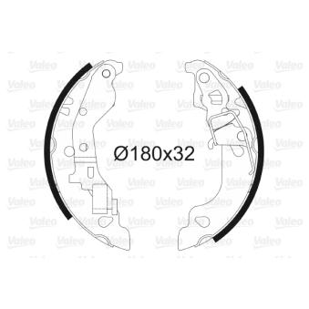 Jeu de mâchoires de frein VALEO OEM 71739596