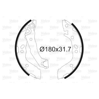 Jeu de mâchoires de frein VALEO OEM 5830502A00