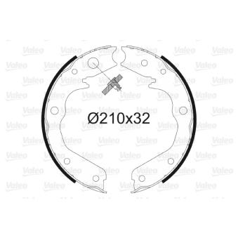 Jeu de mâchoires de frein, frein de stationnement VALEO 564009