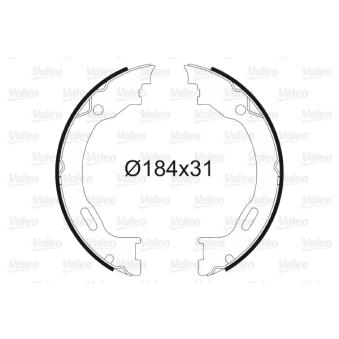 Jeu de mâchoires de frein, frein de stationnement VALEO OEM 68020626AA