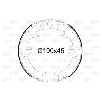 Jeu de mâchoires de frein, frein de stationnement VALEO OEM 4659050010