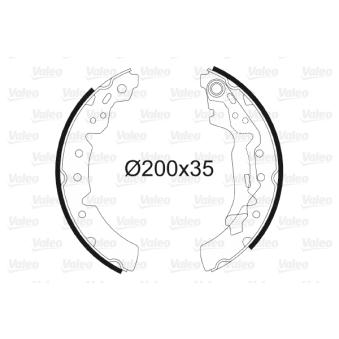 Jeu de mâchoires de frein VALEO OEM 0449502020