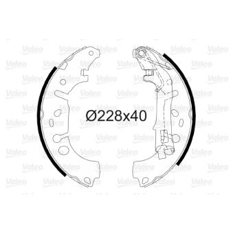Jeu de mâchoires de frein VALEO OEM 1605108