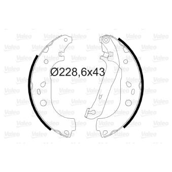 Jeu de mâchoires de frein VALEO OEM 1347420 Jeu de mâchoires de frein VALEO OEM 1347420