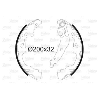 Jeu de mâchoires de frein VALEO OEM 5320062J02 Jeu de mâchoires de frein VALEO OEM 5320062J02