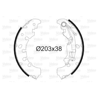 Jeu de mâchoires de frein VALEO OEM 95517922 Jeu de mâchoires de frein VALEO OEM 95517922