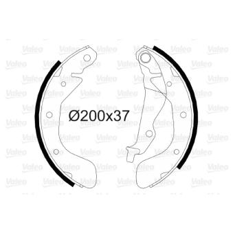 Jeu de mâchoires de frein VALEO OEM 96473229