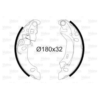 Jeu de mâchoires de frein VALEO OEM 77362491