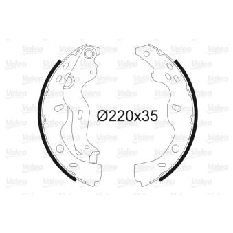 Jeu de mâchoires de frein VALEO OEM 71742832