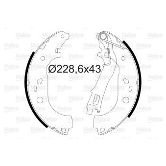 Jeu de mâchoires de frein VALEO OEM 4241N8