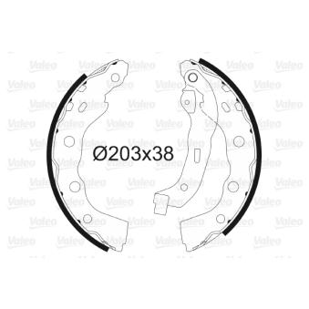 Jeu de mâchoires de frein VALEO OEM MR465094