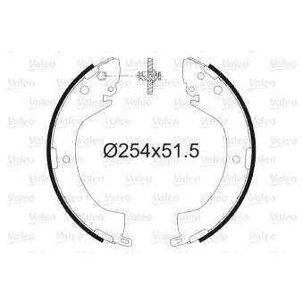 Jeu de mâchoires de frein VALEO OEM MN186402