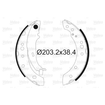 Jeu de mâchoires de frein VALEO OEM MN186120