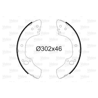 Jeu de mâchoires de frein VALEO OEM 90543394