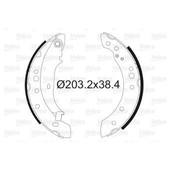 Jeu de mâchoires de frein VALEO OEM 7701209586
