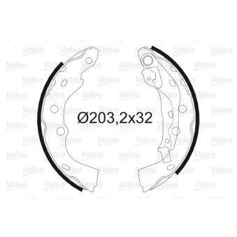 Jeu de mâchoires de frein VALEO OEM 5320080EC0