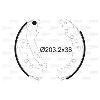 Jeu de mâchoires de frein VALEO OEM 044950D040