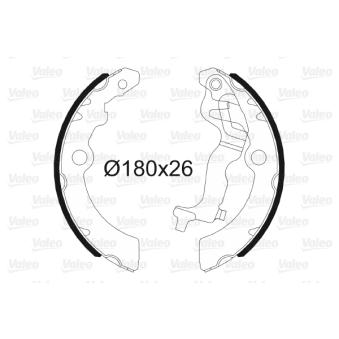 Jeu de mâchoires de frein VALEO OEM 440604A00F