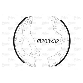 Jeu de mâchoires de frein VALEO OEM 583051GA00