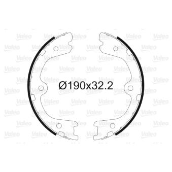 Jeu de mâchoires de frein, frein de stationnement VALEO 564134