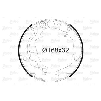 Jeu de mâchoires de frein, frein de stationnement VALEO OEM 583501CA00