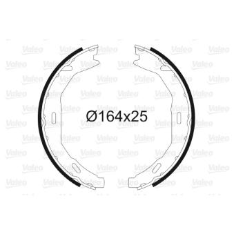 Jeu de mâchoires de frein, frein de stationnement VALEO OEM 0044208620