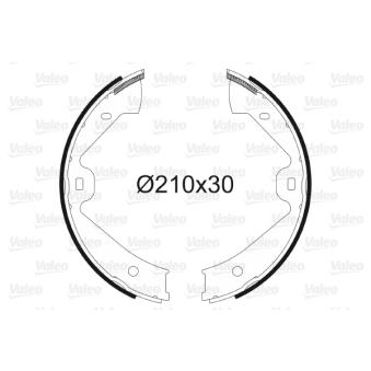 Jeu de mâchoires de frein, frein de stationnement VALEO OEM 9Y0698533D