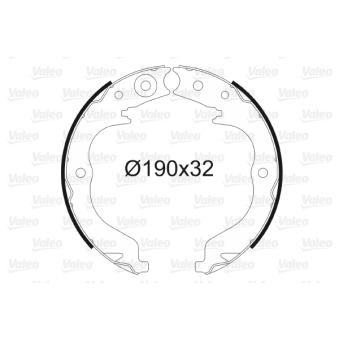 Jeu de mâchoires de frein, frein de stationnement VALEO OEM 4241N6