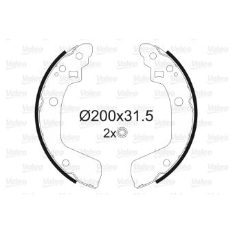 Jeu de mâchoires de frein VALEO OEM 5320063J02