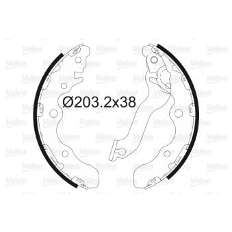 Jeu de mâchoires de frein VALEO OEM 583501MA00