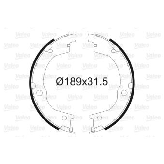 Jeu de mâchoires de frein, frein de stationnement VALEO OEM 583503AA10