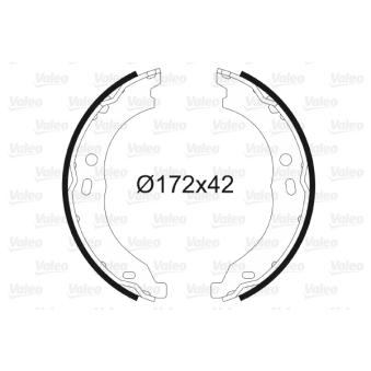 Jeu de mâchoires de frein, frein de stationnement VALEO OEM 77364023