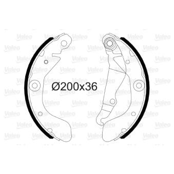 Jeu de mâchoires de frein VALEO OEM 95017074