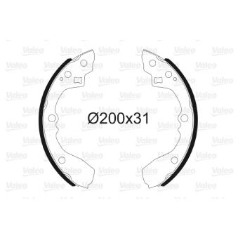 Jeu de mâchoires de frein VALEO OEM 58315FDA00