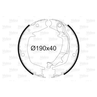 Jeu de mâchoires de frein, frein de stationnement VALEO OEM 583503AA00