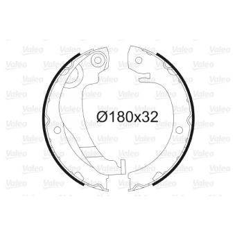 Jeu de mâchoires de frein, frein de stationnement VALEO OEM 044950F010