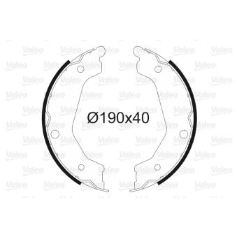 Jeu de mâchoires de frein, frein de stationnement VALEO OEM 583503ED00