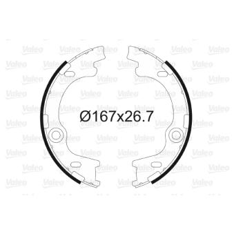 Jeu de mâchoires de frein, frein de stationnement VALEO OEM 583052SA00