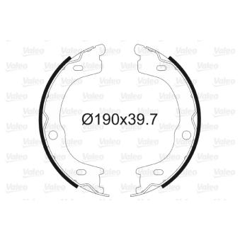 Jeu de mâchoires de frein, frein de stationnement VALEO OEM 583503ED01